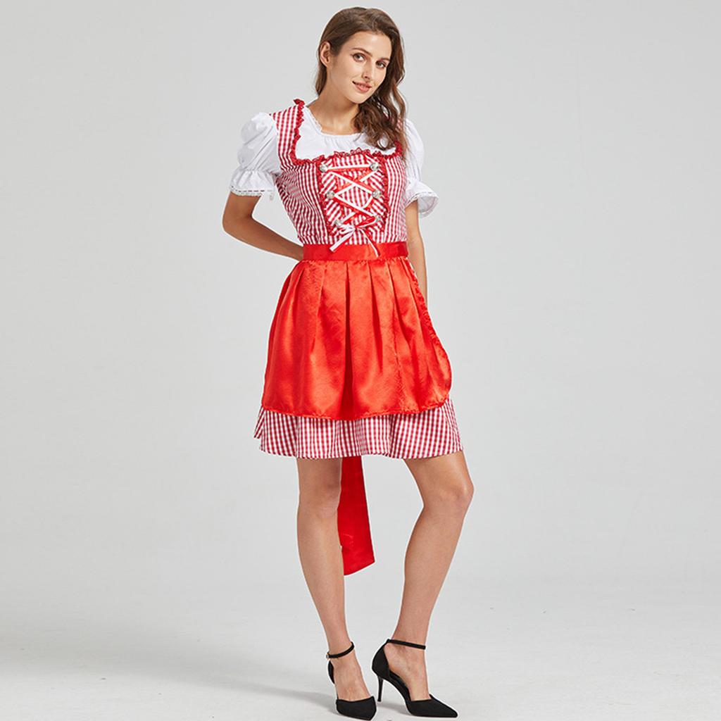 Damen Freizeit Bierkleid Kurzarm Drop Shoulder Kleid Bayerische Damenbekleidung