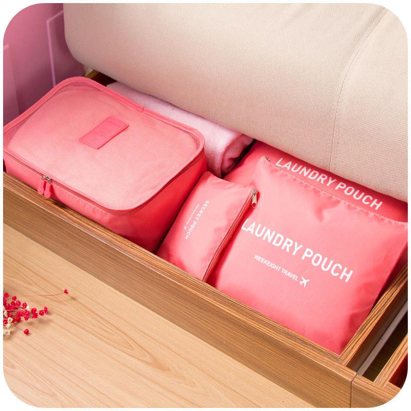 Geantă de depozitare de călătorie, 6 piese, pentru călătorii de afaceri, haine, lenjerie de corp, sutien