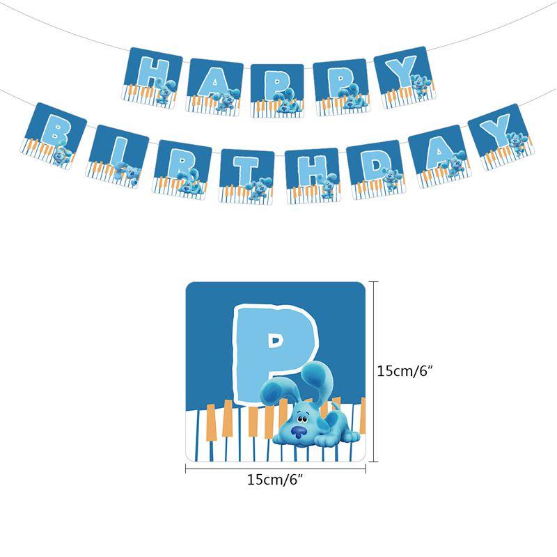 Vibrant Blue's Clues Kids Themed Birthday Party Decor Set With Happy Birthday Banner And Balloons