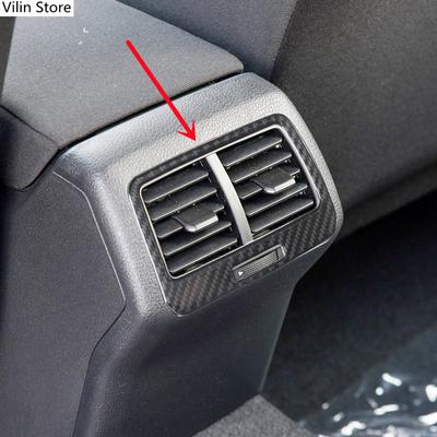Fibra de carbono saída de ar traseira do carro modificação capa guarnição tiras adesivo decorativo para volkswagen golf 7 mk7 interior
