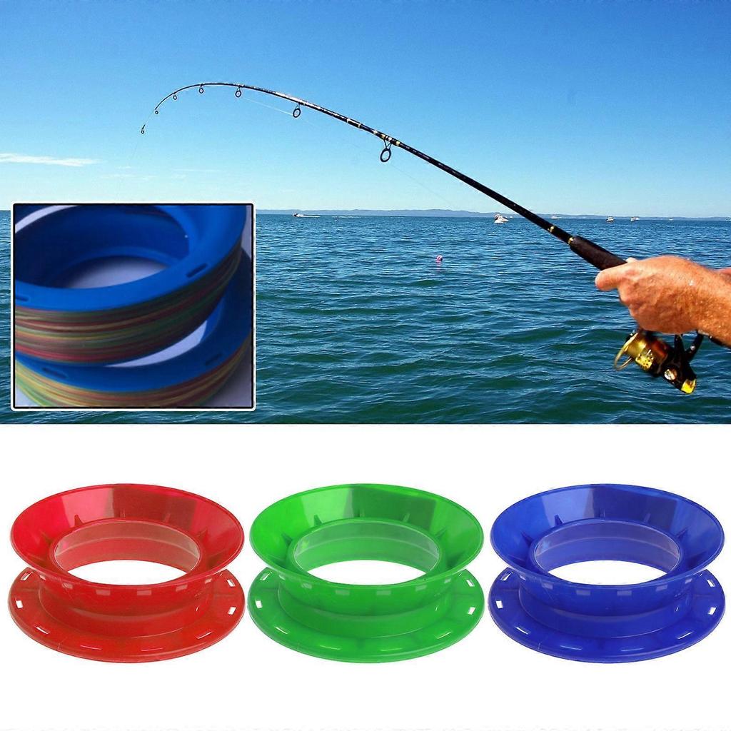 Plastic Fishing Line Coiling Plate Handle Wire Winding Rings Replacement Winding Plate Professional Useful Winding Board Blue