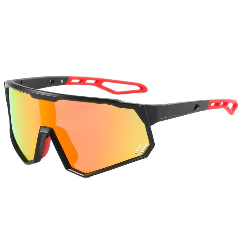 Modische Radbrille Trendige Outdoor-Sport-Sonnenbrille mit integrierten Kühlkörpern Bunte polarisierte Sonnenbrille 9965P