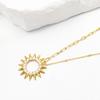Sun Sunflower 925 Sterling Silver Pearl Necklace Female Personality ins Style Simple Temperament Jewelry Silver