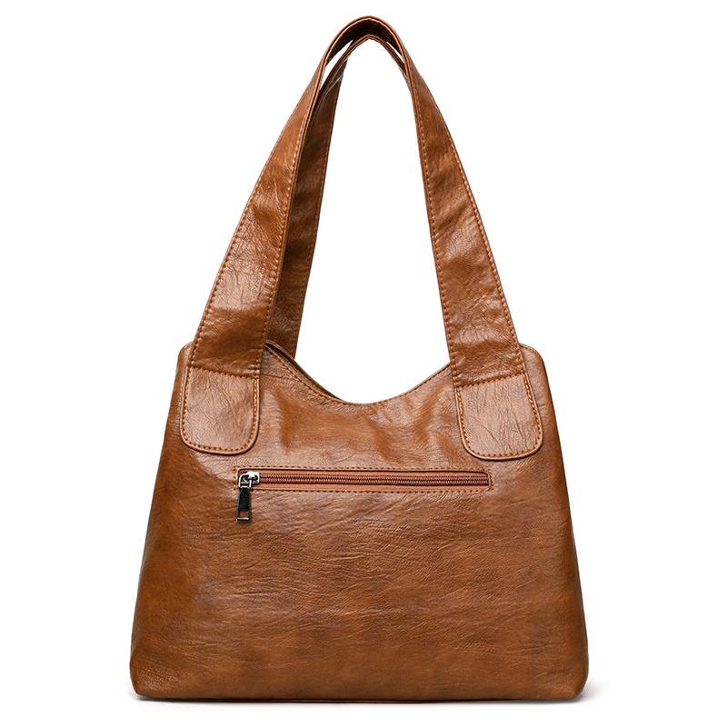 Large Capacity Tote Bag Women's Shoulder Bag Commuter Crossbody Bag Soft Leather Underarm Bag