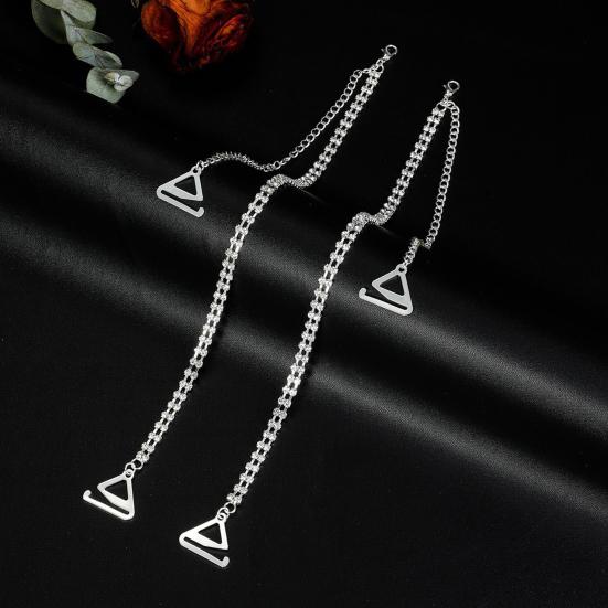 2Pcs Shoulder Chain Sexy Shiny Rhinestone Adjustable Bra Chain Party Body Jewelry Beach Vacation Accessories