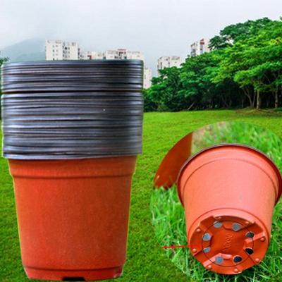 Small Plastic Round Flower Pot Terracotta Nursery Planter Yard Plant Ornament