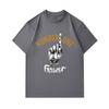Men's 100% Cotton Crew Neck Short Sleeve T-Shirt, Number One Forever Hand Gesture Print Casual Comfortable Tee, Summer Regular Fit Daily Wear Top for