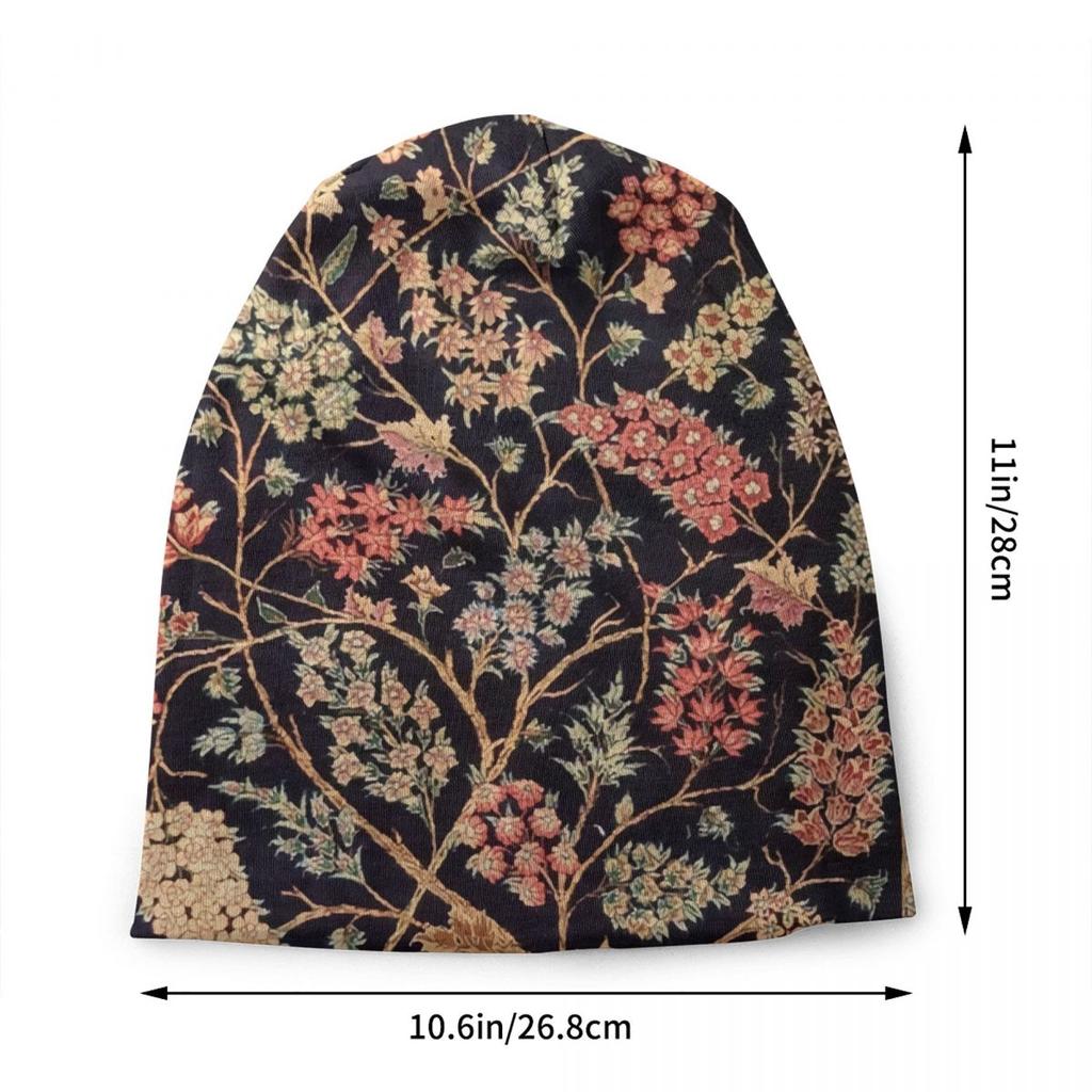 Custom Persian Tree Of Life Rug Skullies Beanies Caps Fashion Winter Knitting Hat Unisex Adult Antique Bohemian Bonnet Hats