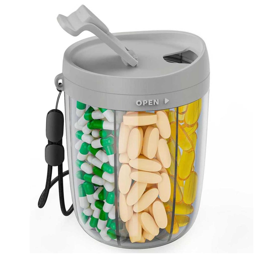 PULIV Portable Supplement and Pill Dispenser Bottle