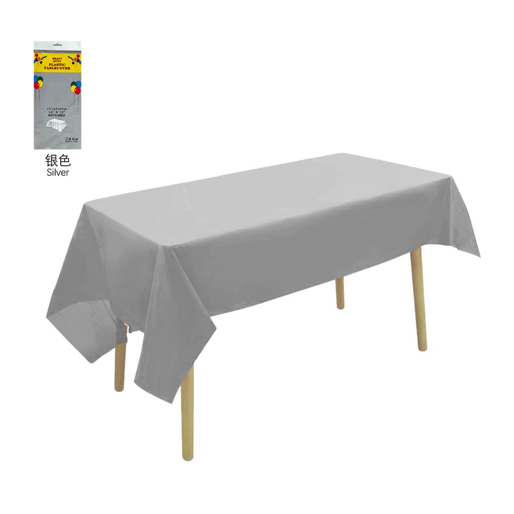 12 Colors Available Solid PEVA Anti-Wrinkle Disposable Rectangular Tablecloth, Suitable for Indoor And Outdoor Parties, Picnics, Birthdays, Weddings