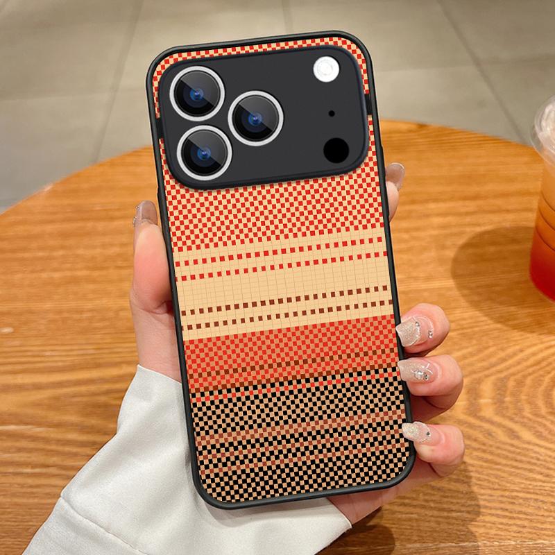 Geometric Cloth Texture Case For iPhone 17 Pro Max Case iPhone 16 Pro Max 15 14 13 16E 17E Magnetic For Magsafe Hybrid Matte Cover