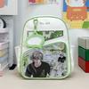 JIAERDI Color Block Comic Backpack Women Anime Badge Transparent Ita Bag Ladies Large Capacity Waterproof Campus Mochilas Mujer