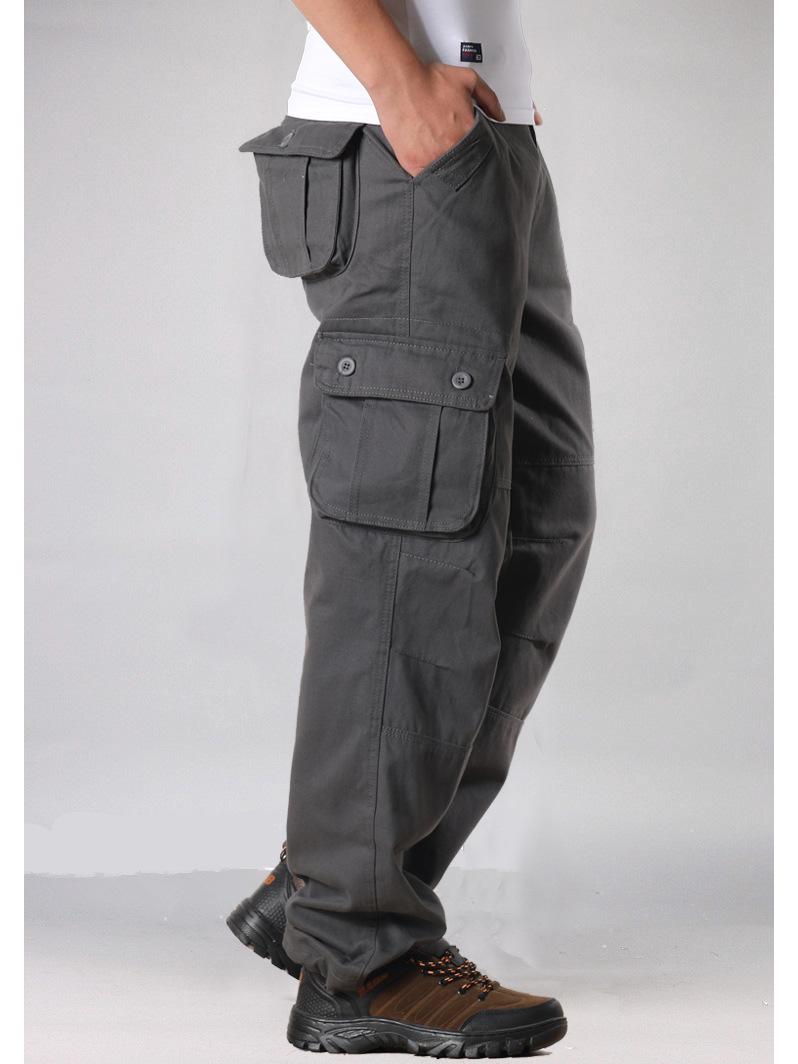

Men s Multi-Pocket Casual Workwear Trousers - Loose Fit, New Labor Protection Pants 34