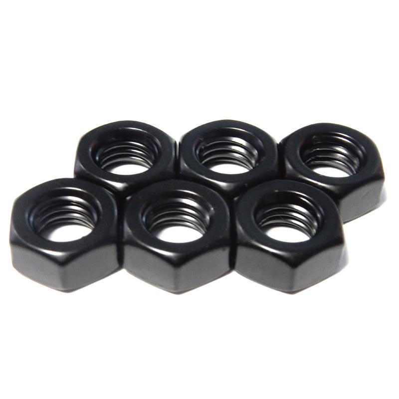 Black Stainless Steel Hex Nut Cap - Sizes M2 to M24