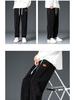 Men's Corduroy Heavyweight Straight-Leg Sweatpants: Trendy Wide-Leg Casual Pants for Spring and Autumn.