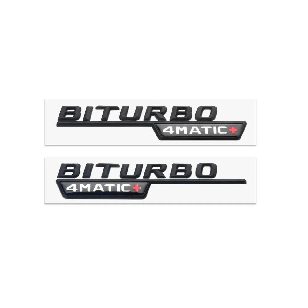 New 80% ABS BITURBO 4Matic Turbo Car Trunk Sticker Emblem For Mercedes Benz W108 W124 W126 W140 W168 W169 W176 W177 W190 W201 W