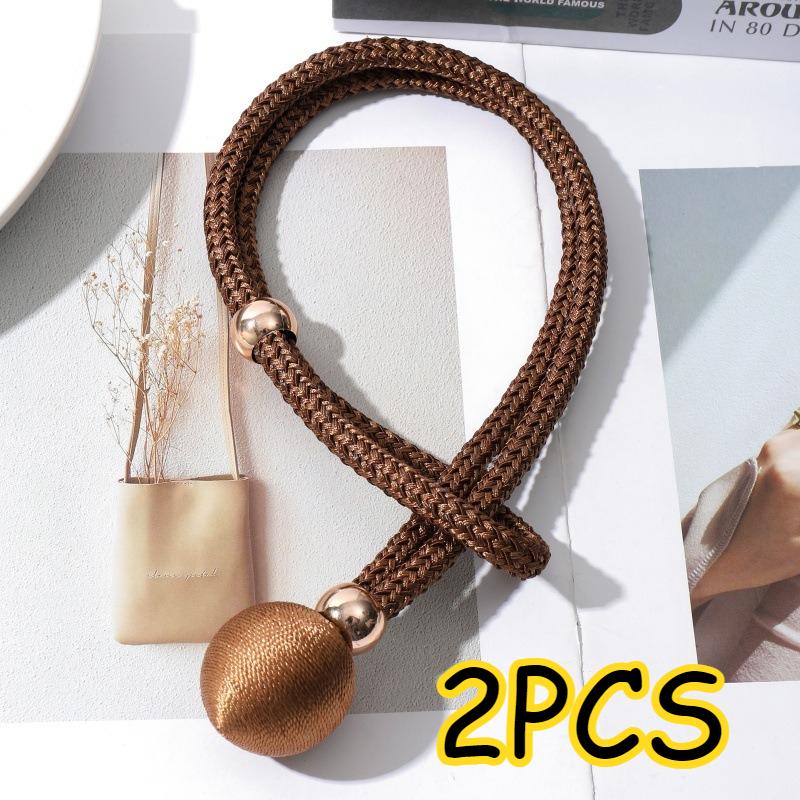 2PCS Adjustable High Quality French Ball Curtain Tiebacks Convenient Draped Tiebacks Decorative Curtain Fixer Curtain Tiebacks