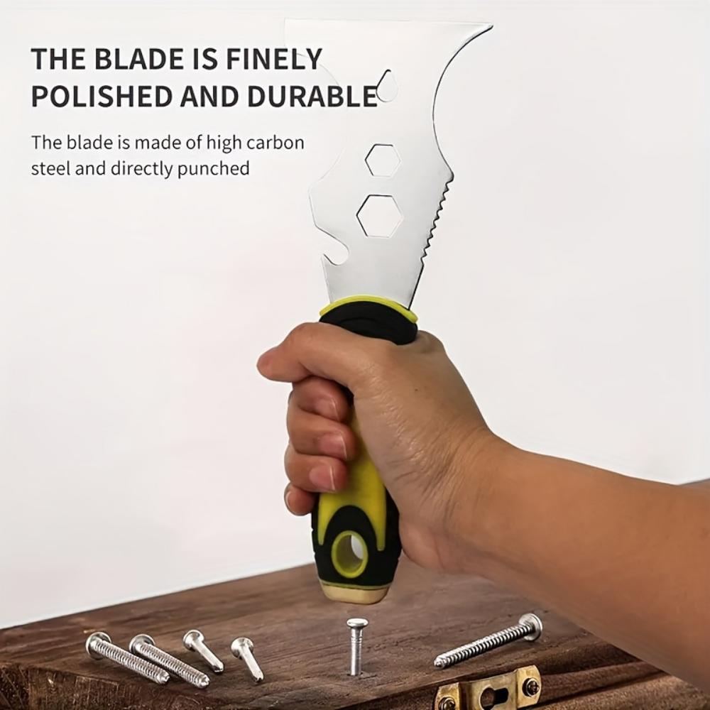 15-In-1 Paint Scraper Set with Soft Grip with Hammer Head - The Ultimate Versatile Tool for Wood, Wallpaper, Cement and More!