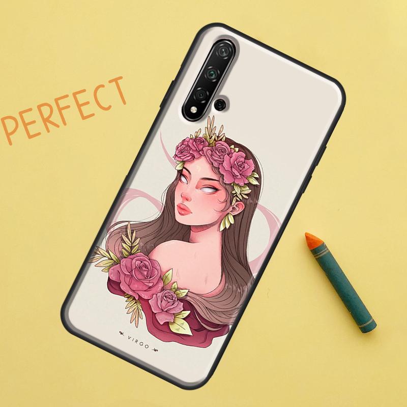 Horoscope Girl Scorpio Taurus Virgo For Huawei Nova Y91 Y70 Y72 Y73 Y60 Y90 Y61 8i 7i 11i 12i 12s 9 10 SE P20 P30 P40 Lite Case