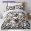 Cartoon Pattern Bedding Quilt Set Quilt Cover Pillowcase Home Decoration Birthday Gift (1 * Duvet Cover + 2 * Pillowcase, Without Core)