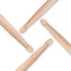 AQTAQ 5A Drumsticks Hickory Drumsticks Set with Handle Drumsticks Durable Musical Instrument Accessories Hickory Drumsticks Wooden Color Non-Slip