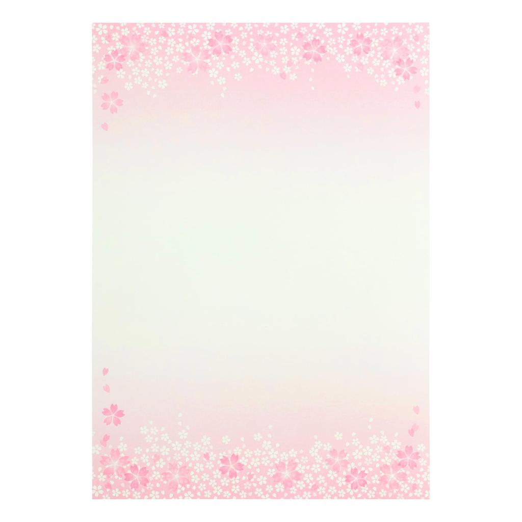 Kawasumi Washi Sakura Washi Tayori Letter Set 3 envelopes per total 6 20 Sakuramai Letter Paper Sheets (2 envelopes, set, envelopes) - (Set B)