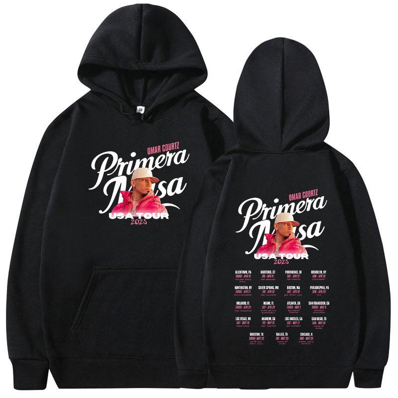 Omar Courtz Primera Musa Album Tour Merch Hoodies Men's Women Fashion Hooded Sweatshirts Hip Hop Oversized Pullovers Streetwear