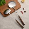 Stainless Steel Wok Spatula Chef-Specific Cooking Spoon Wooden Long Handle Mushroom Shovel Kitchen Cooking Utensils