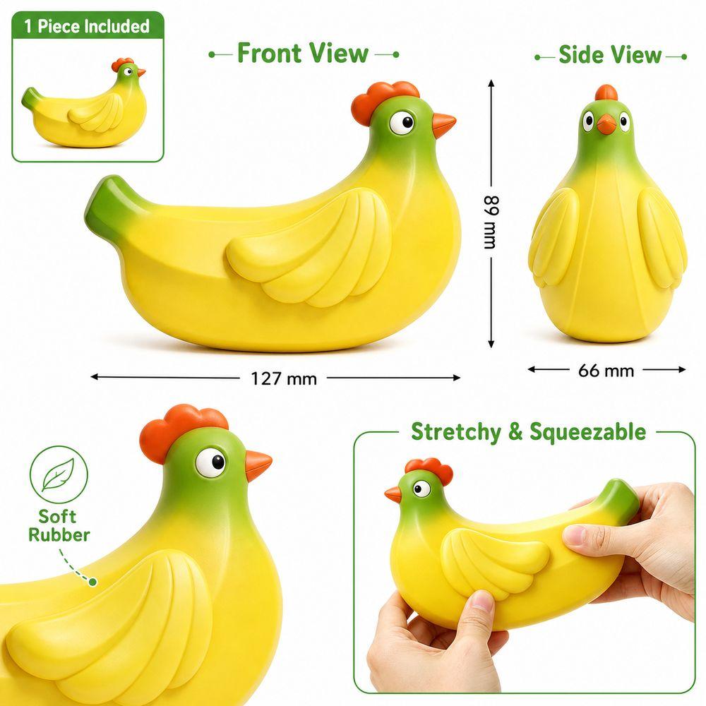 Squeezable Banana Chicken Toy Stretchy Chicken Squeeze Toy Cute Squishy Pinch Le  Kids and Adults