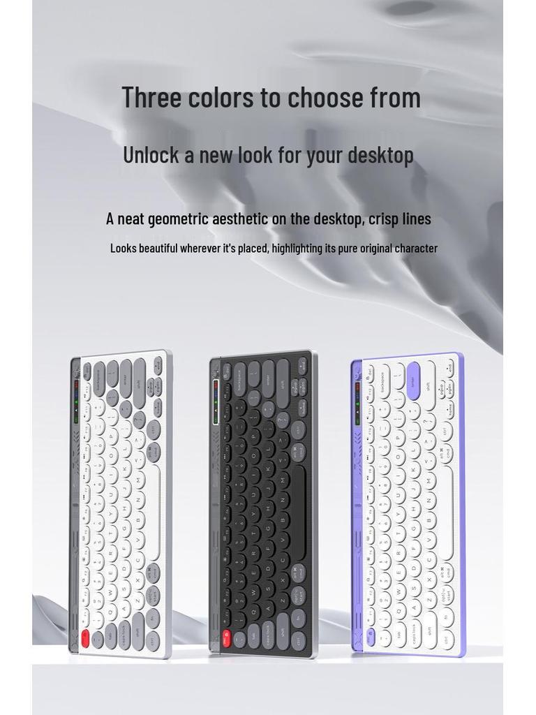 Rechargeable Universal Wireless Bluetooth Scissor-Switch Keyboard for Laptop, Desktop, Tablet, and Phone