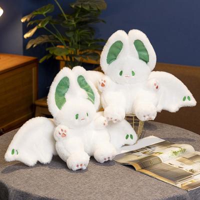Entzückendes Kaninchen-Plüschtier mit großen Ohren und Flügeln, vollständig gefüllte Puppe, Hase, gefülltes Sofa-Ornament