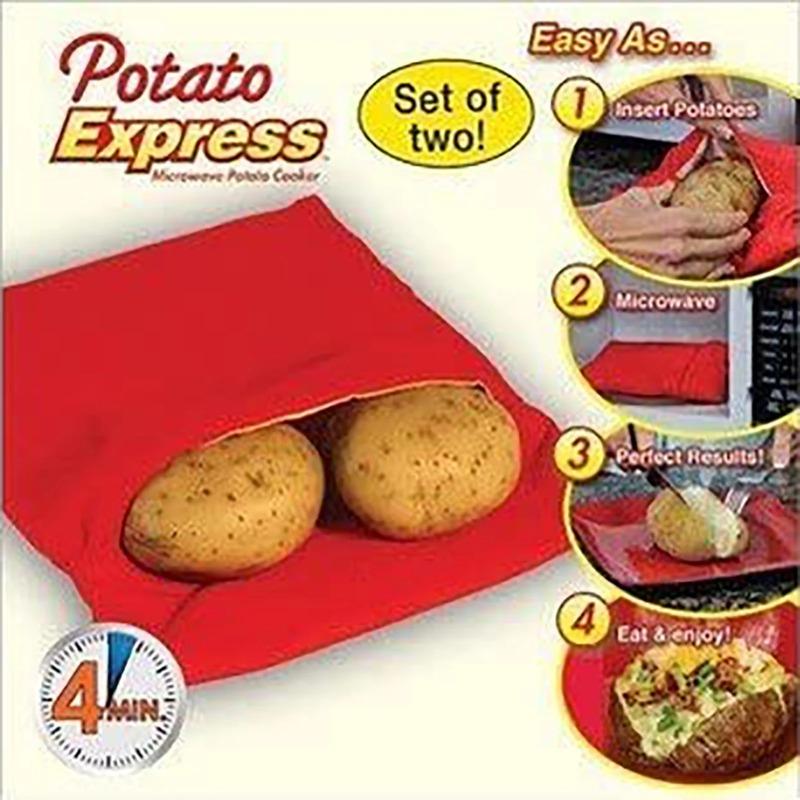 Microwave Potato Bags Reusable Express Microwave Potato Cookware Bags Baked Potato Cookware Baking Bags Quick Cooking Potatoes