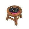 Tokiiro Interior Round Stool Scarf Cat Black 2207-181610712860144