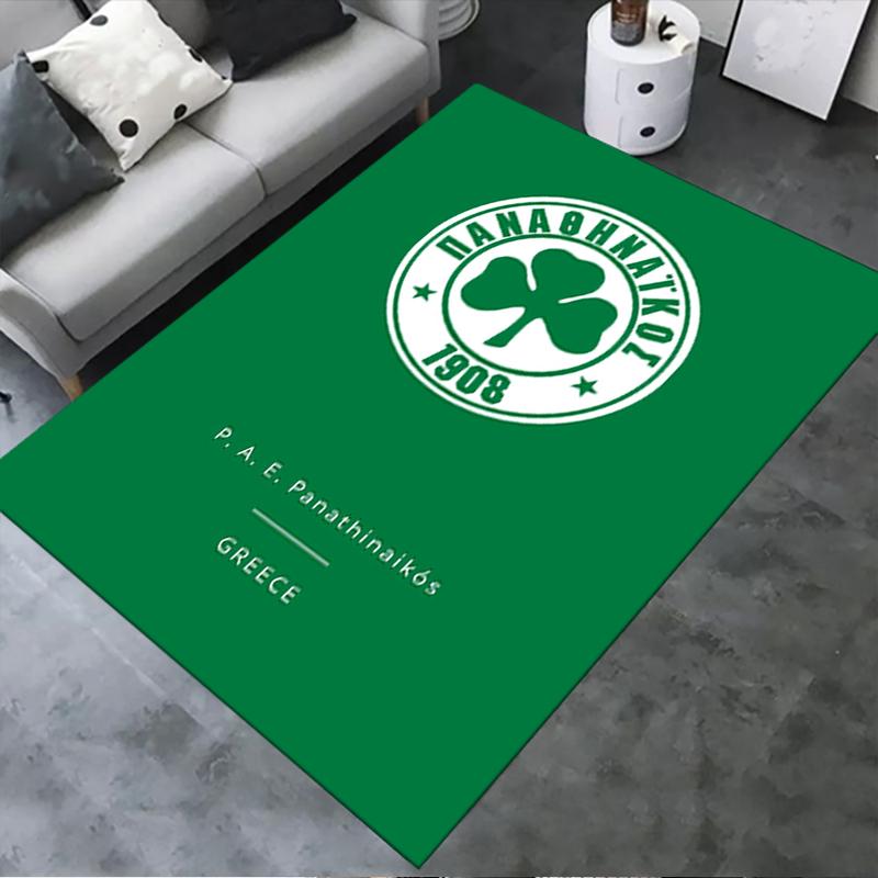 2026 NOVÝ Fotbalový koberec Panathinaikos pro obývací pokoj, ložnici, domácí dekoraci pohovky, dětská hrací protiskluzová podložka