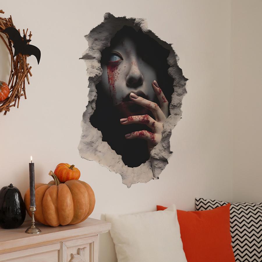 Horror Halloween Wall Stickers for Bedroom Living Room Entrance Hall Home Decoration Wall Decal Removable Vinyl Decals