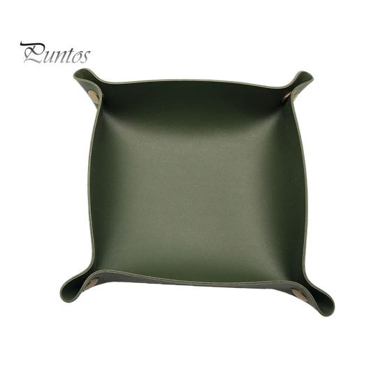 

Многофункциональный складной лоток для хранения, однотонная подставка под кофейные чашки, декоративный органайзер для хранения ювелирных изделий S темно-зеленого