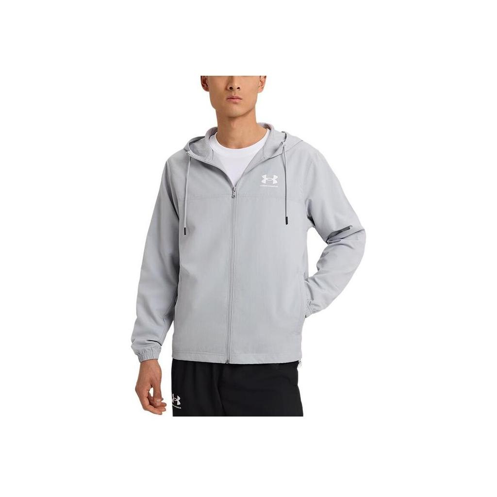 Under Armour UA Rival Windproof Breathable Jacket Men Gray 1390149-011