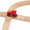 Amazon Basics Toy Train and Railroad Construction Kit, Wooden, 65 Pieces, Wood Color