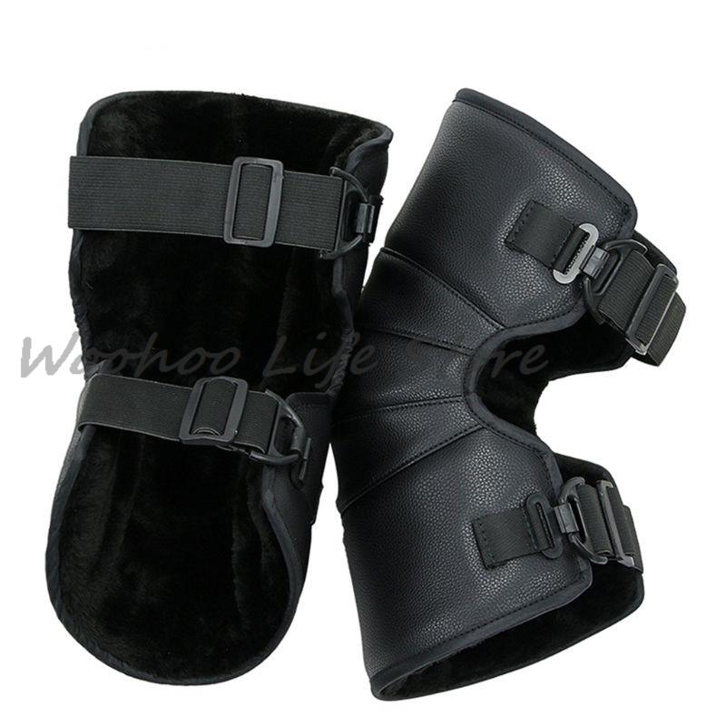 

Warm Knee Support Windproof Cycling Leg Warmers Winter Motorcycle Knee Guards for Men Women Outdoor Riding Protection чёрный