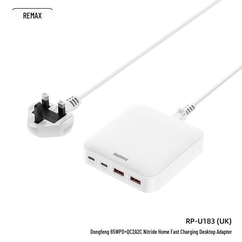 

Remax Dongfeng 65W Multi-Port Type-C настольное зарядное устройство Business White