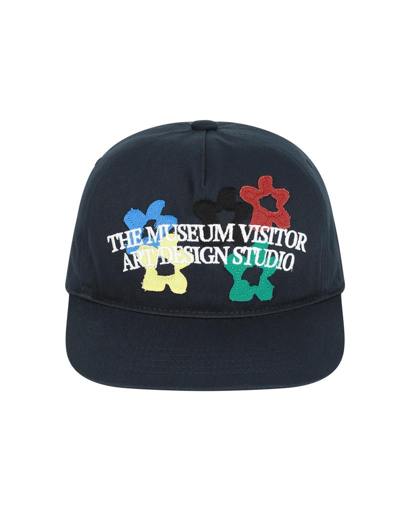 THEMUSEUMVISITOR Five Flower Arch Logo Ball Cap (Deep Navy)