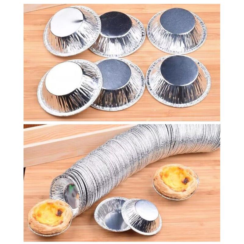 50/100Pcs Mini Pot Pie Bake Plate Disposable Baking Tart Molds Cupcake Pan Pudding Mould Round Baking Cup