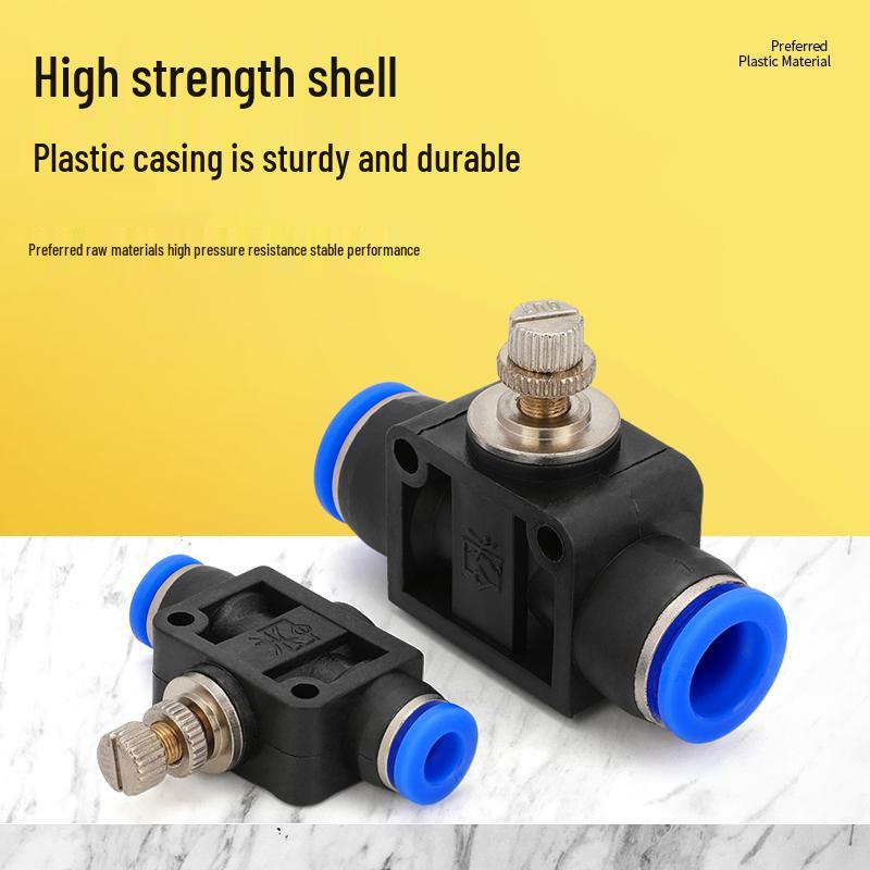 Pneumatic Quick Connector Throttle Valve, Speed Control & Flow Adjustment Valve SA4 6 8 10 12.