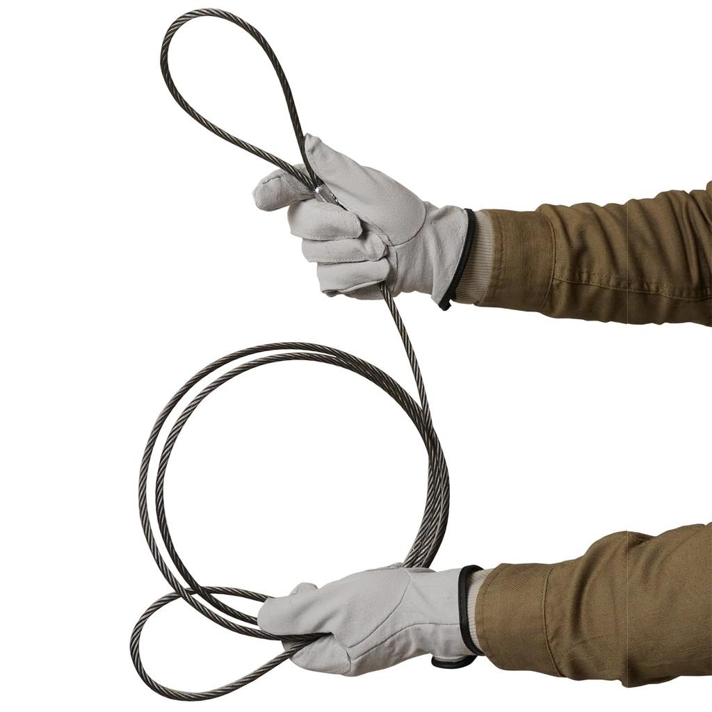 [ACE] [Bulk Purchase] [10 Pairs Pack] Work Gloves, Pigskin Leather Gloves with Reinforcement, 10 Pairs, Size L AG547-10P