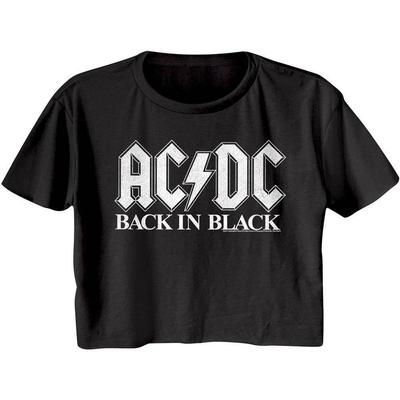 ACDC Back in Black Damen Crop Top