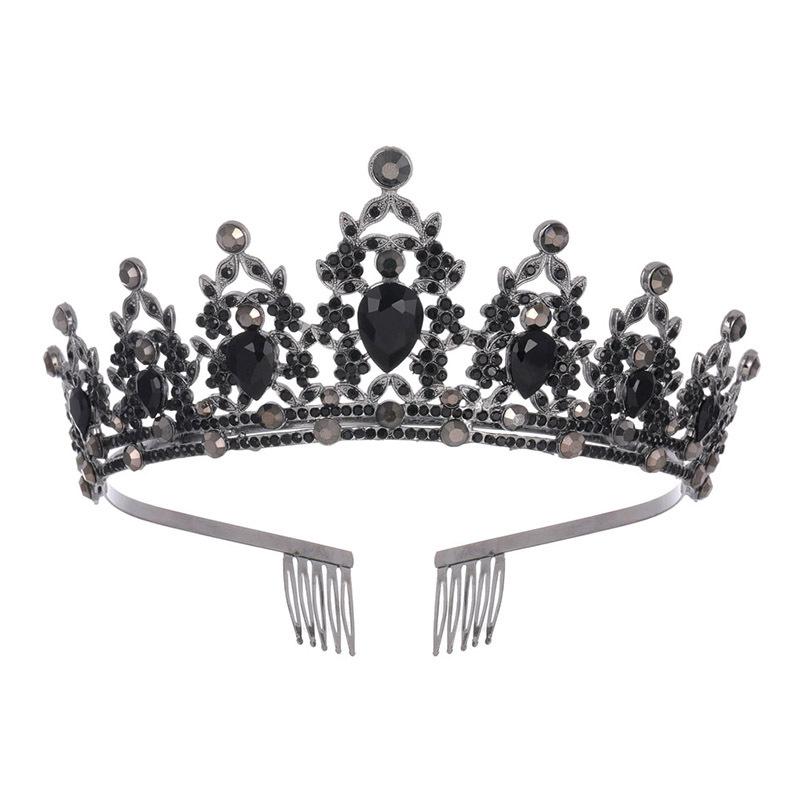 Jewel Bride Bridesmaids Comb Crown Baroque Birthday Wedding Banquet Headwear Crown Headband