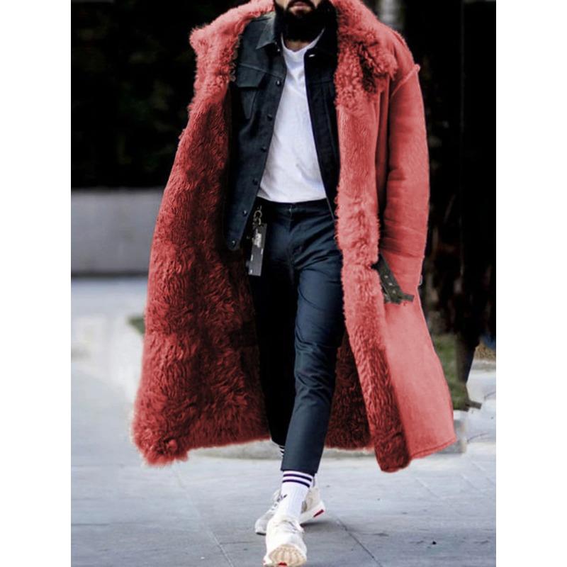 Winter New Product Imitation Fur Men's Coat Thickened Jacket Four Colors and Eight Yards Independent