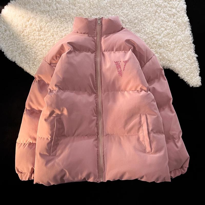 2024 Winter Fashion Unisex Stand-Up Collar Cotton-Padded Jacket - Warm, Thickened, Loose Fit