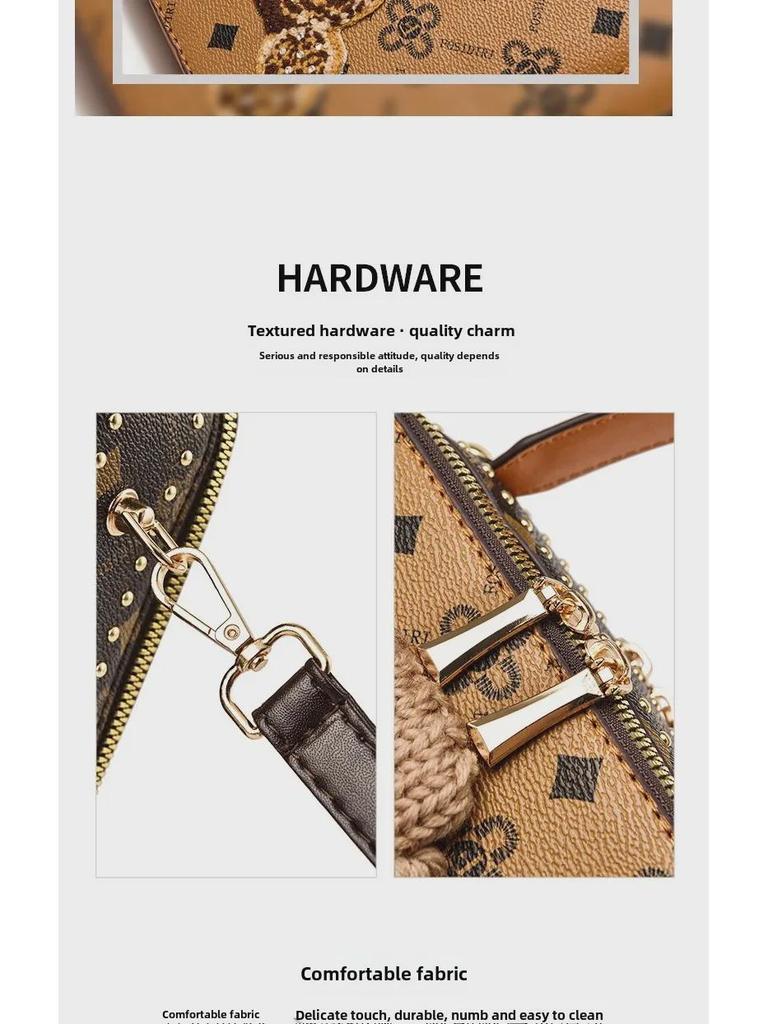 2023 New Women's Cartoon Bear Crossbody Handbag - Small Square Shoulder Bag