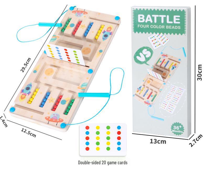 Multi-Color Kids' Marble Strategy Game – Chess Puzzle & Logic Training Toy